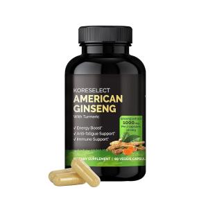 Koreselect American Ginseng with Turmeric – Energy, Anti-Fatigue & Immune Support