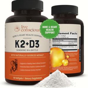 Live Conscious K2 + D3 – Bone, Heart & Immune Health Support