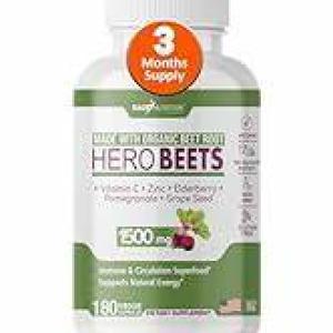 Gade Nutrition Hero Beets – Beet Root 1500mg with Vitamin C, Zinc, Elderberry, Pomegranate & Grape Seed