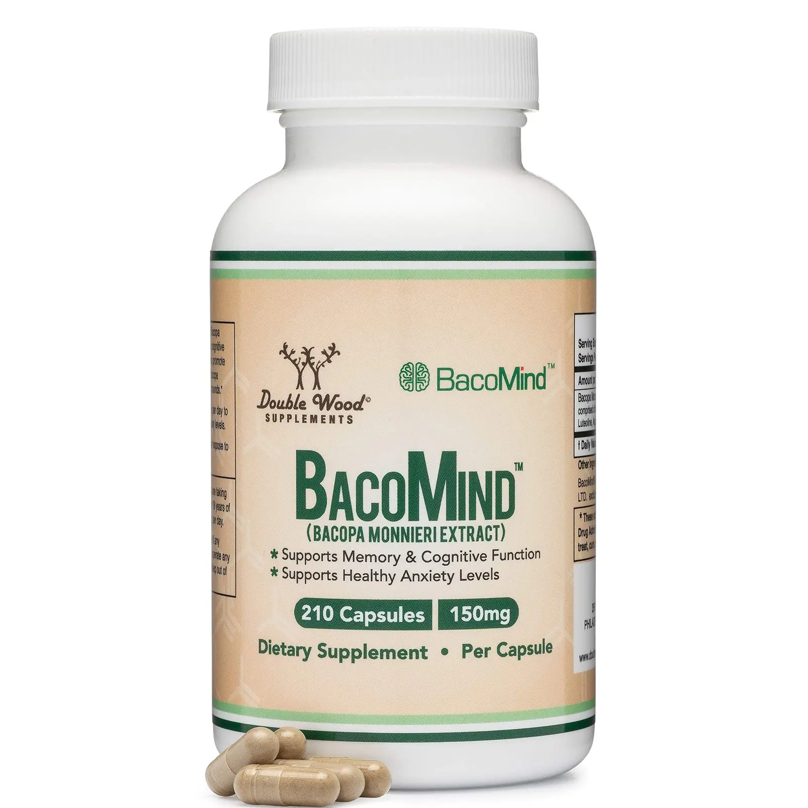 Double Wood Bacopa Monnieri Extract Supplement