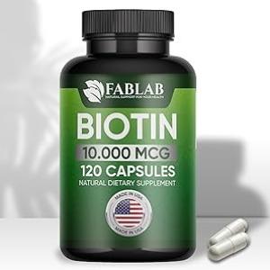 Fablab 10000 Mcg Biotin Keratin Saw Palmetto Supplement