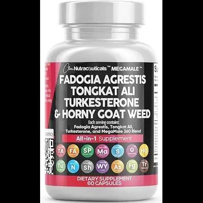 Nutraceuticals Fadogia Agrestis Tongkat Ali Turkesterone & Horny Goat Weed Supplement