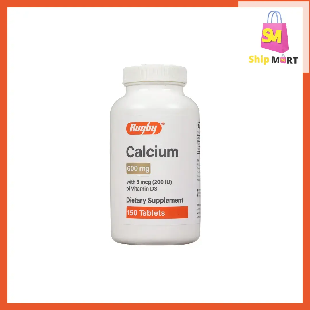 Rugby Calcium 600mg & Vitamin D3 Supplement - Strengthens Bones